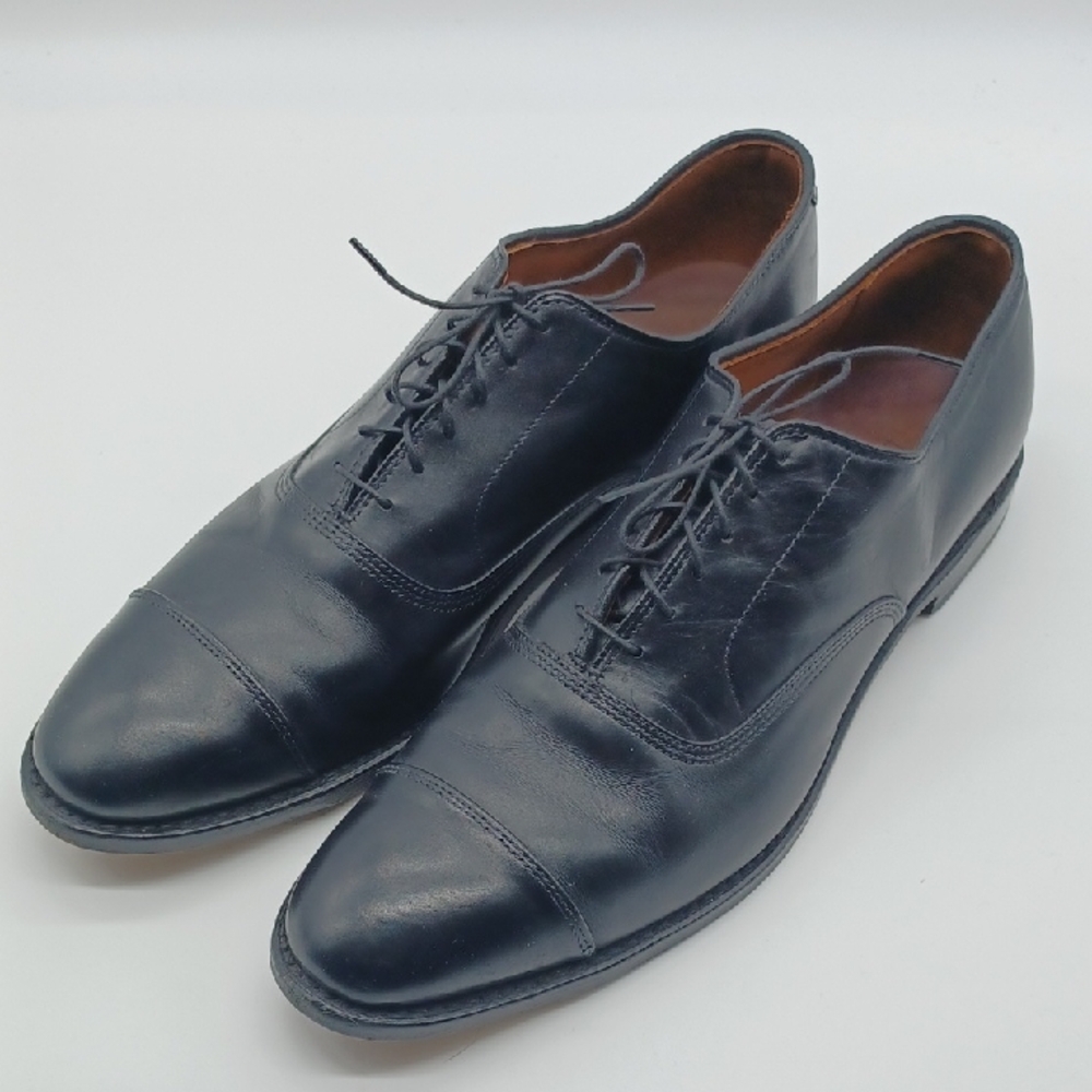 Allen Edmonds Park Avenue Mens Oxford Cap Toe Leather Dress Shoes Black SZ 13